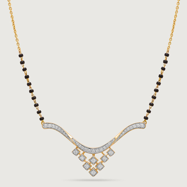 Lustrous Vows 18 Kt Gold and Diamond Mangalsutra,,hi-res image number null