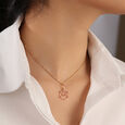 Orbit of Elegance 14KT Dark Pink Sapphire Pendant,,hi-res view 1