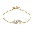 14KT Yellow Gold Web of Beauty Diamond Bracelet,,hi-res view 2