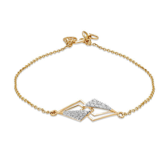 14KT Yellow Gold Web of Beauty Diamond Bracelet,,hi-res image number null