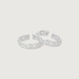 Classic Mesh Silver Toe Rings,,hi-res view 4