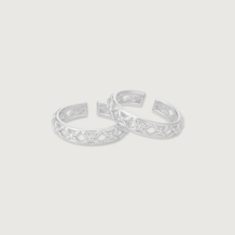 Classic Mesh Silver Toe Rings