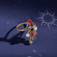 Gemstone Symphony 14KT Navaratna Finger Ring,,hi-res view 1