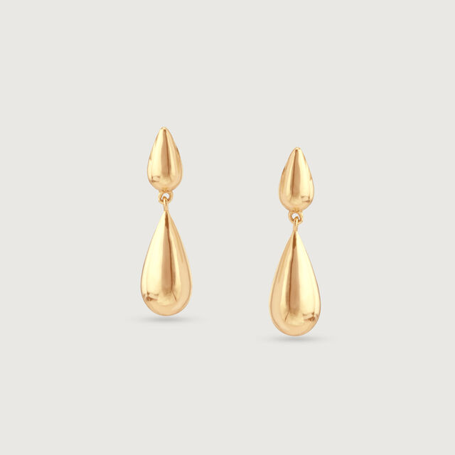 Fluid Grace Gold Drop Earrings,,hi-res image number null