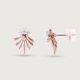 Dainty Sparkle Gold & Diamond Stud Earrings,,hi-res view 4