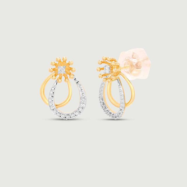 Sparkly Bloom Diamond Stud Earrings,,hi-res image number null