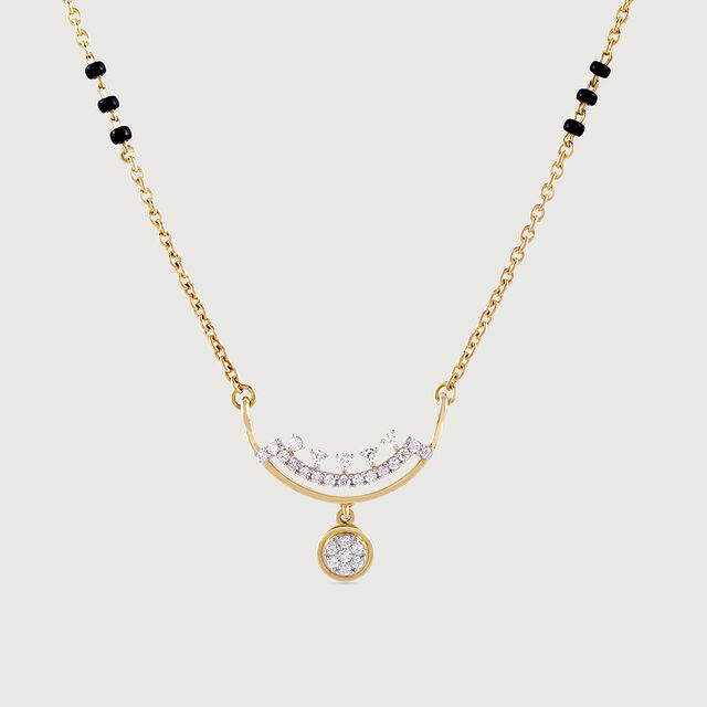 Luminous Curve Gold and Diamond Mangalsutra,,hi-res image number null