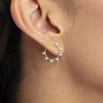 Dazzling Grace Gold & Diamond Hoop Earrings,,hi-res view 2
