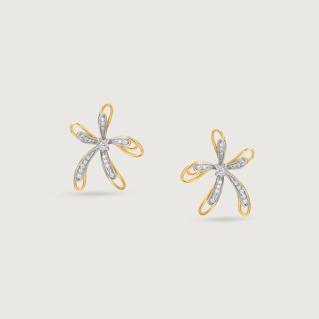 Enchanted Bloom Diamond Stud Earrings,,hi-res image number null