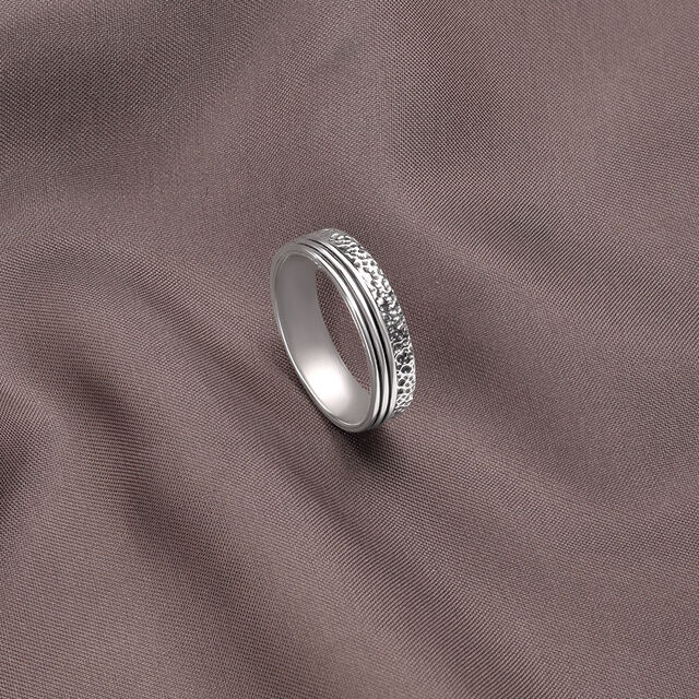 Textured Band Silver Ring,,hi-res image number null