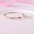 Vibrant Navaratna & Diamond Bangle,,hi-res view 1