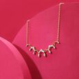 Arch Sparkle Diamond Necklace,,hi-res view 1