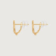 Fluid Twist Gold Hoop Earrings,,hi-res view 2