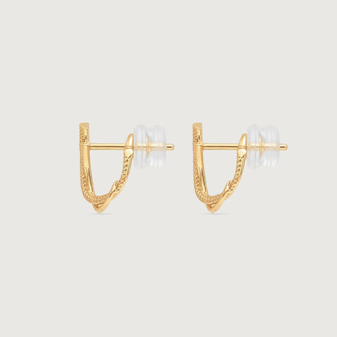 Fluid Twist Gold Hoop Earrings