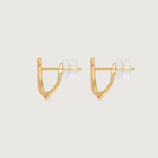Fluid Twist Gold Hoop Earrings,,hi-res image number null