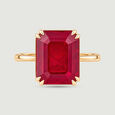 Bold Framed Onyx and Ruby Ring,,hi-res view 3