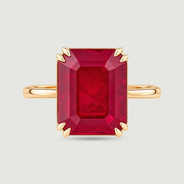Bold Framed Onyx and Ruby Ring,,hi-res image number null