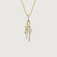 Linear Rhythm Diamond Pendant,,hi-res view 4