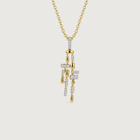 Linear Rhythm Diamond Pendant