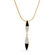 14 KT Yellow Gold Sleek Diamond Pendant,,hi-res view 1