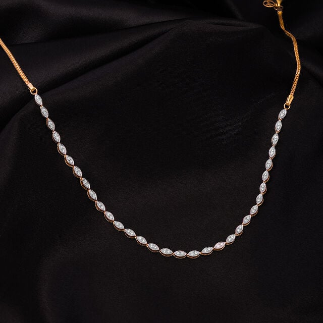 Radiant Ivy 14 Kt Gold and Diamond Necklace,,hi-res image number null