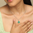 Malachite Magic Silver Necklace,,hi-res view 2