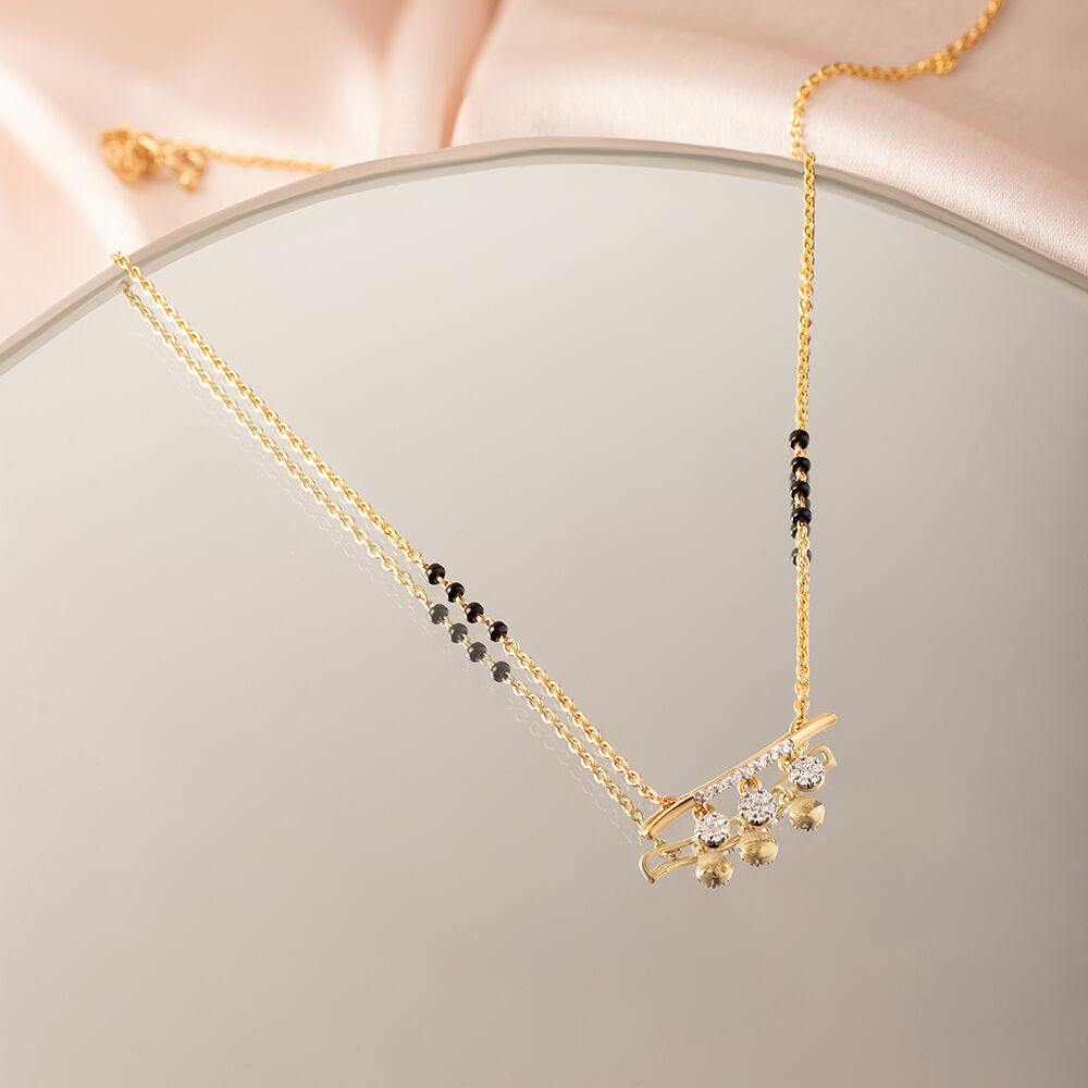 Shop Gold Diamond Mangalsutra for Women Online Mia by Tanishq