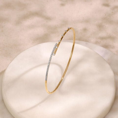 Sleek Balance Diamond Bangle