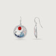 Mother of Pearl Sunny Silver Hoop Earrings,,hi-res view 5