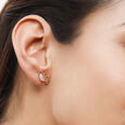 14KT Yellow Gold Delightful Leafy Flutter Diamond Stud Earrings,,hi-res view 1