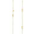 14KT Yellow Gold Pearl Chain With Butterfly Design,,hi-res view 2