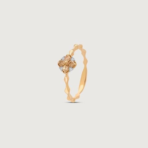 Golden Bloom Diamond Ring