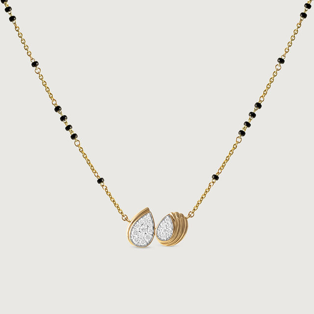 Contrasting Harmony Gold & Diamond Mangalsutra,,hi-res image number null
