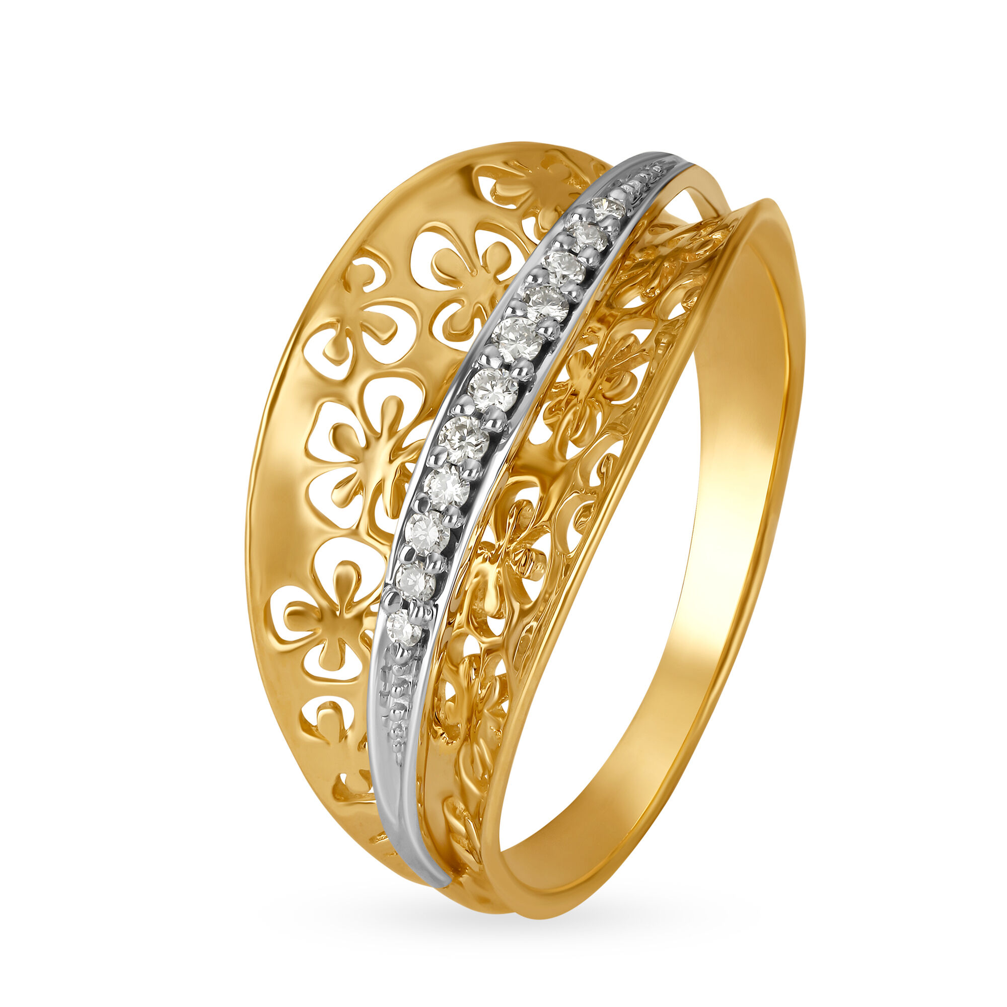 Flower Pattern Ring-22KT Gold – RANKA JEWELLERS