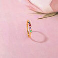 Vibrantly Luxurious Tsavorite Gold Finger Ring,,hi-res view 1