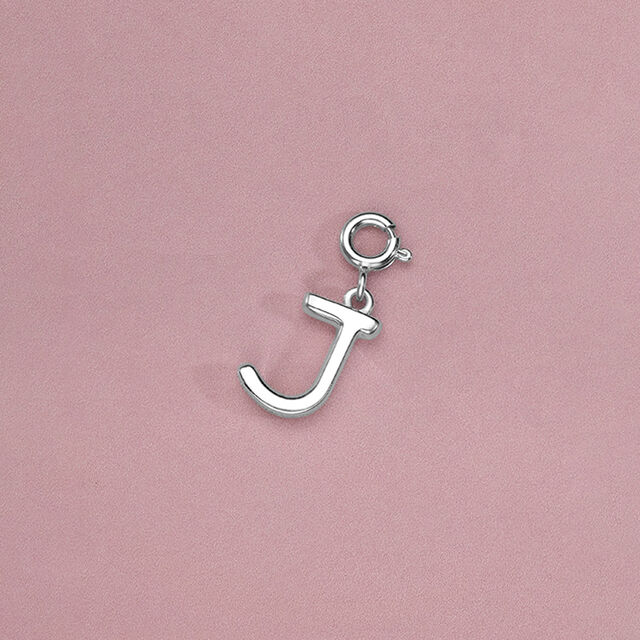 Refined Initial J Silver Charm,,hi-res image number null