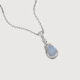 Rainbow Glass Droplet Silver Pendant,,hi-res view 3