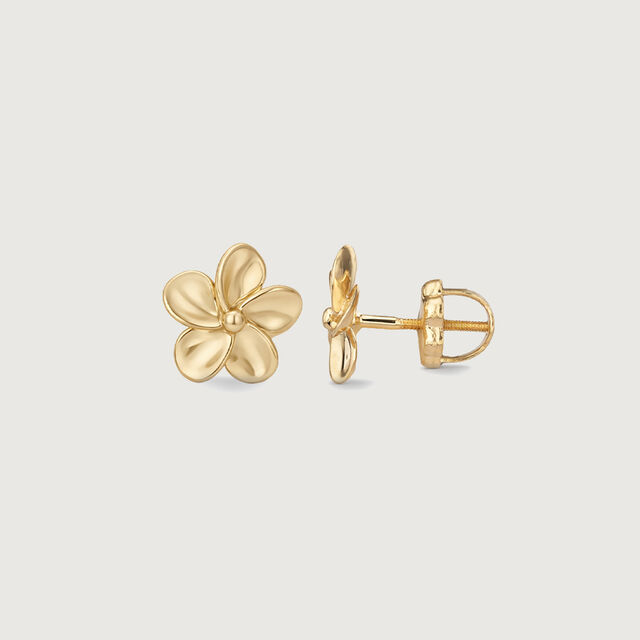 Bloom Petal Gold Stud Earrings,,hi-res image number null