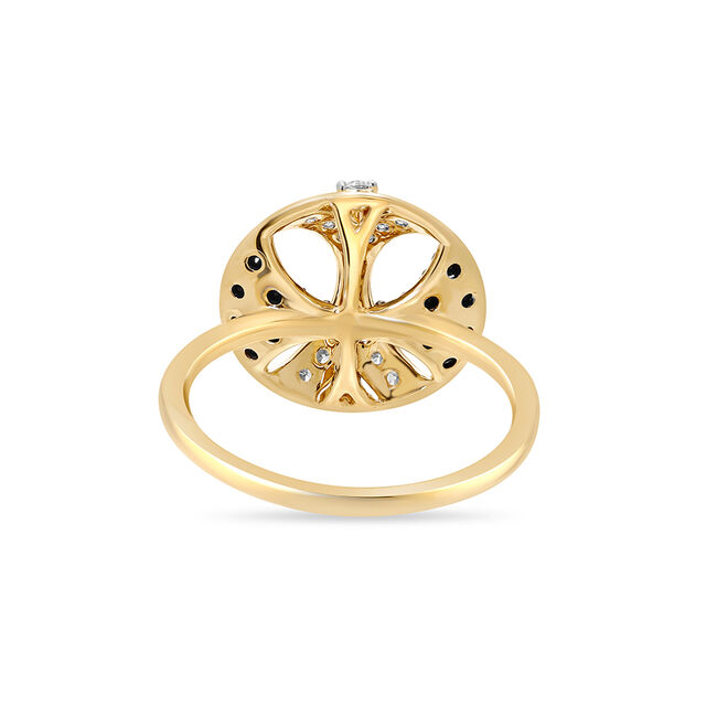14KT Yellow Gold Classy Abstract Diamond Ring,,hi-res image number null