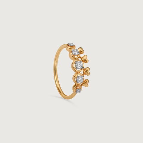 Heart Shine Diamond & Gold Ring