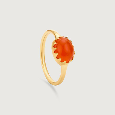 Radiant Solar Carnelian Ring