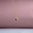 Blooming Evil Eye Gold Pendant,,hi-res view 1