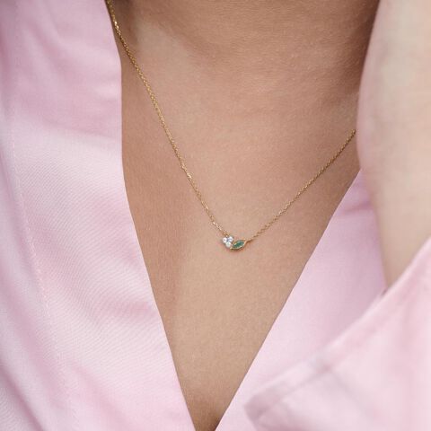 Verdant Whisper Diamond Necklace