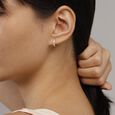 Refined Glow Diamond Hoop Earrings,,hi-res view 2