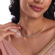 Chic Statement Gold & Diamond Necklace,,hi-res view 2