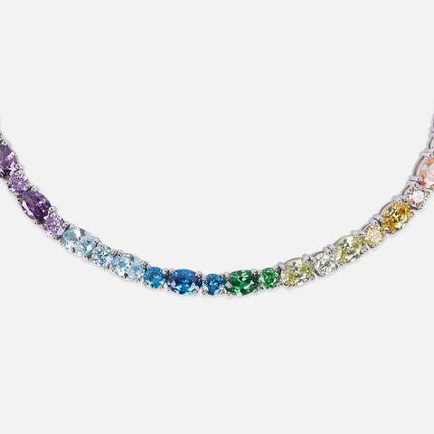 Rainbow Radiance Silver Bracelet