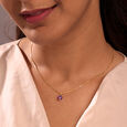 Heart of Amethyst 14 Kt Gold Chain and Pendant,,hi-res view 2