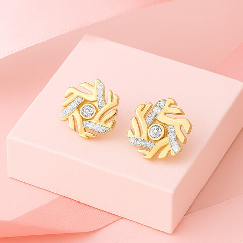 Hexagon Gleam Diamond Earrings