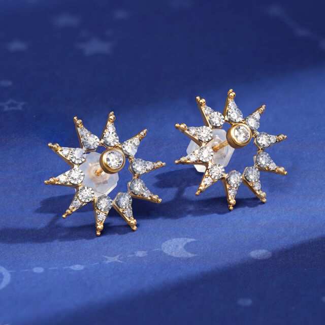 Guiding Light 14kt Diamond Stud Earrings,,hi-res image number null
