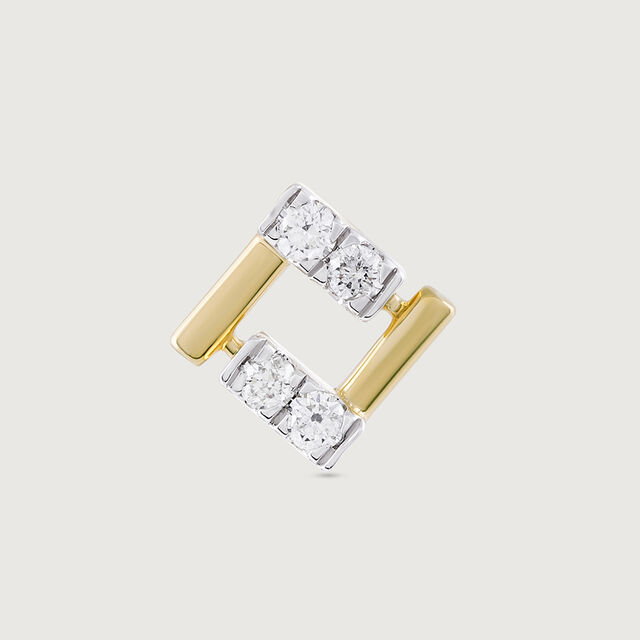Togetherness Spark Gold & Diamond Nose Pin,,hi-res image number null